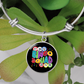 Bingo Squad - Non-Message Card Luxury Circle Bangle - Gift for Her - Gift for Him