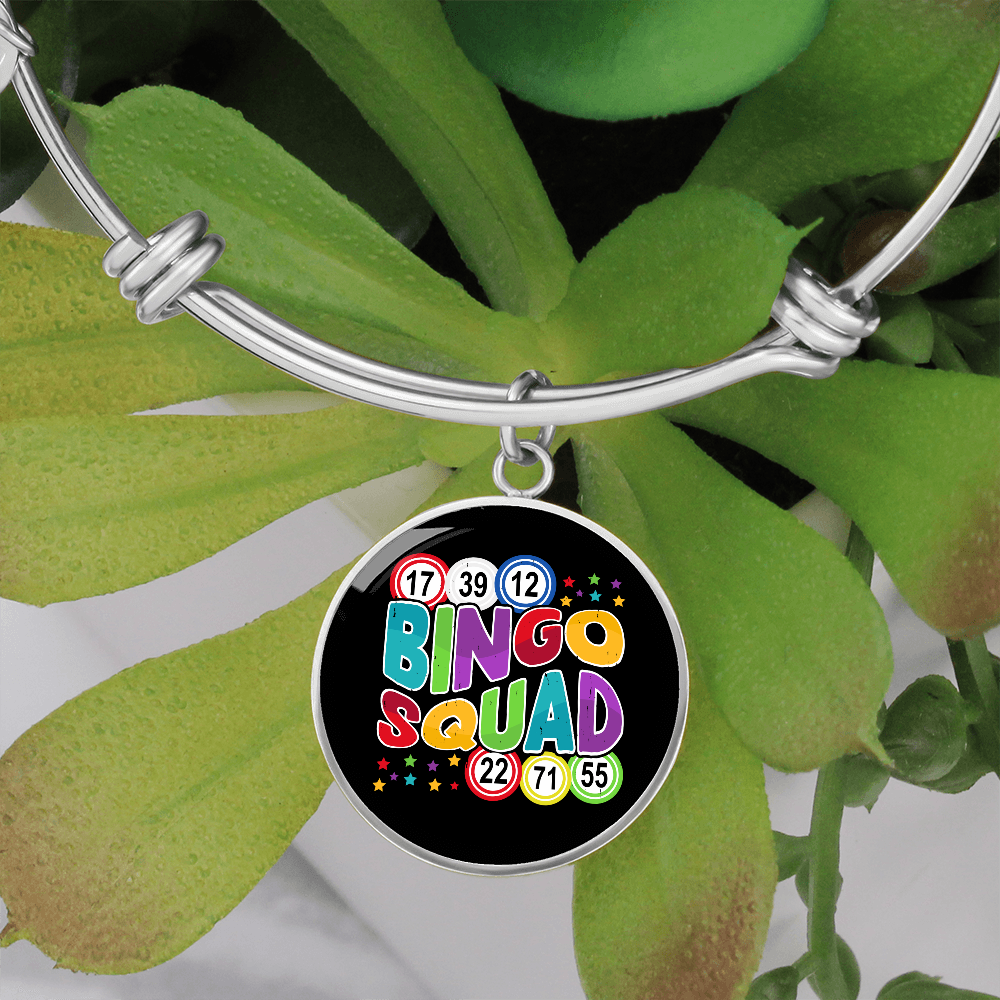Bingo Squad - Non-Message Card Luxury Circle Bangle - Gift for Her - Gift for Him