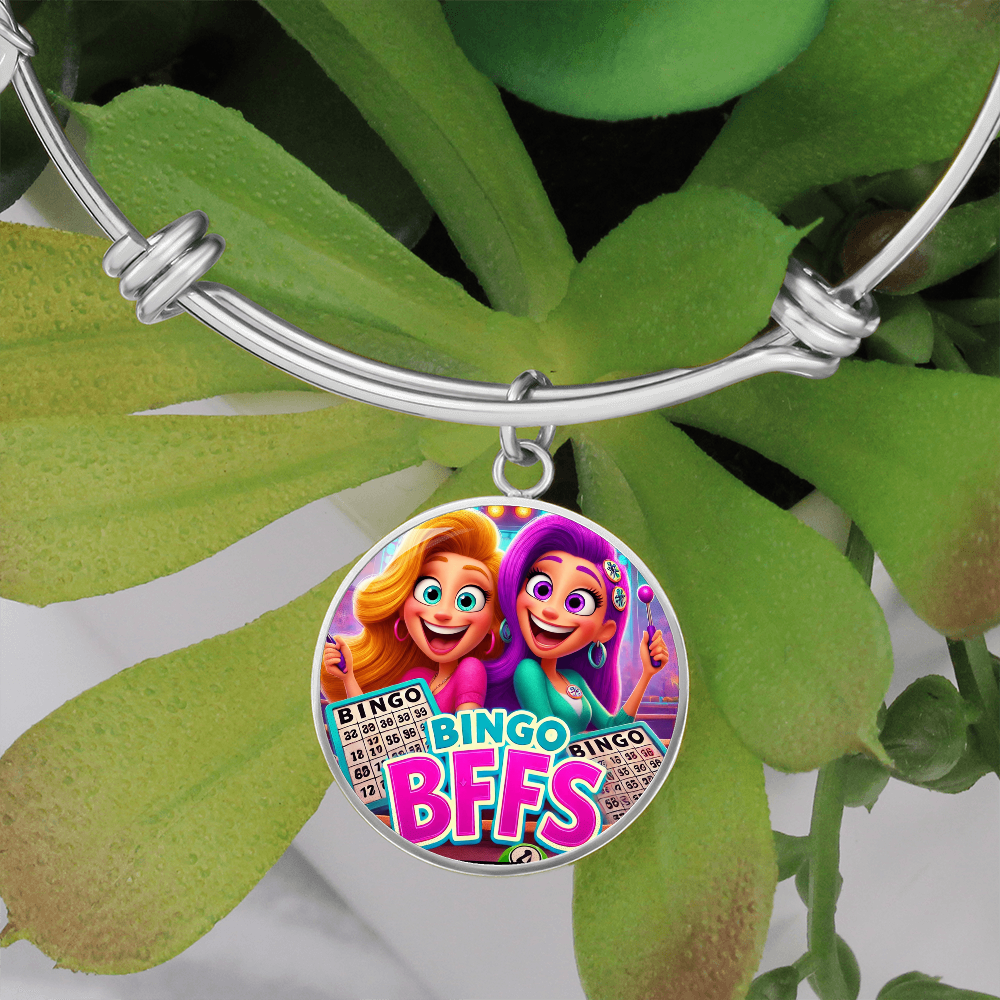 Bingo BFFS 1 - Non-Message Card Luxury Circle Bangle - Gift for Her