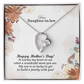 Dear Daughter-in-law, Happy Mother's Day! It Warms My Heart To See What A Wonderful Mom You Are - Forever Love Necklace & Sweetest Devotion Flower Bouquet - Gift for Mom