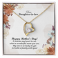 Dear Daughter-in-law, Happy Mother's Day! It Warms My Heart To See What A Wonderful Mom You Are - Forever Love Necklace & Sweetest Devotion Flower Bouquet - Gift for Mom