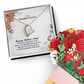 Dear Daughter-in-law, Happy Mother's Day! It Warms My Heart To See What A Wonderful Mom You Are - Forever Love Necklace & Sweetest Devotion Flower Bouquet - Gift for Mom