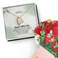 Dear Mom-To-Be, Happy 1st Mother's Day! You Will Be The Most Caring And Wonderful Mother - Forever Love Necklace & Sweetest Devotion Flower Bouquet - Gift for Mom