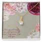 I Love You Not Only For What You Are - Alluring Beauty Necklace & Sweetest Devotion Flower Bouquet - Gift for Wife - Gift for Girlfriend