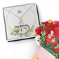 Dear Wife, Happy Mother's Day! You're The Heart That Makes Our House A Home - Alluring Beauty Necklace & Sweetest Devotion Flower Bouquet - Gift for Mom