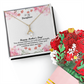 To My Daughter, Happy Mother's Day! You Always Impress Me With Your Strength, Compassion & Kindness - Alluring Beauty Necklace & Sweetest Devotion Flower Bouquet - Gift for Mom