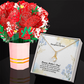 To My Daughter-in-law, Happy Mother's Day! You Are The Most Generous Person In The World - Alluring Beauty Necklace & Sweetest Devotion Flower Bouquet - Gift for Mom