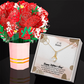 To My Sister, Happy Mother's Day! Watching Your Family Grow Is Such An Inspiration To Me - Alluring Beauty Necklace & Sweetest Devotion Flower Bouquet - Gift for Mom