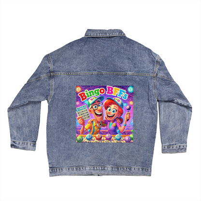 Bingo BFFS 1 - Oversized Women's DTG Denim Jacket - Gift for Her