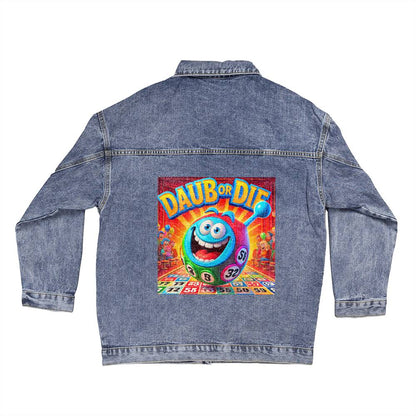 Daub Or Die - Oversized Women's DTG Denim Jacket - Gift for Her