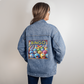 Bingo 01 - Oversized Women's DTG Denim Jacket - Gift for Her