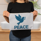 PEACE - Large Fabric Zippered Pouch - Gift for Her - Gift for Him