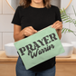 Prayer Warrior - Large Fabric Zippered Pouch - Gift for Her - Gift for Him