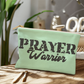 Prayer Warrior - Large Fabric Zippered Pouch - Gift for Her - Gift for Him