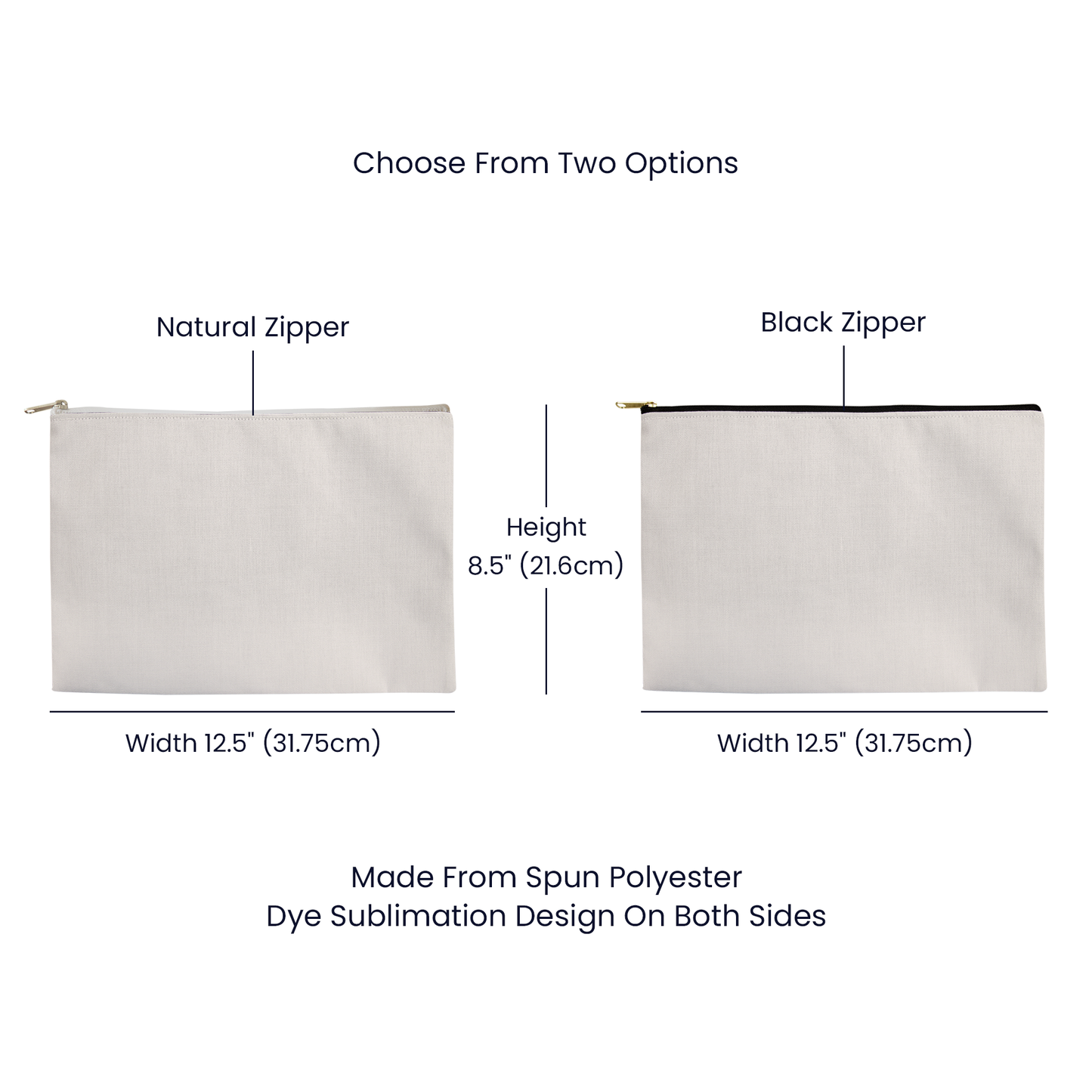 Good News Only - Large Fabric Zippered Pouch - Gift for Her - Gift for Him