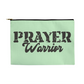 Prayer Warrior - Large Fabric Zippered Pouch - Gift for Her - Gift for Him