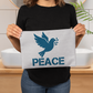PEACE - Large Fabric Zippered Pouch - Gift for Her - Gift for Him