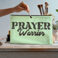Prayer Warrior - Large Fabric Zippered Pouch - Gift for Her - Gift for Him