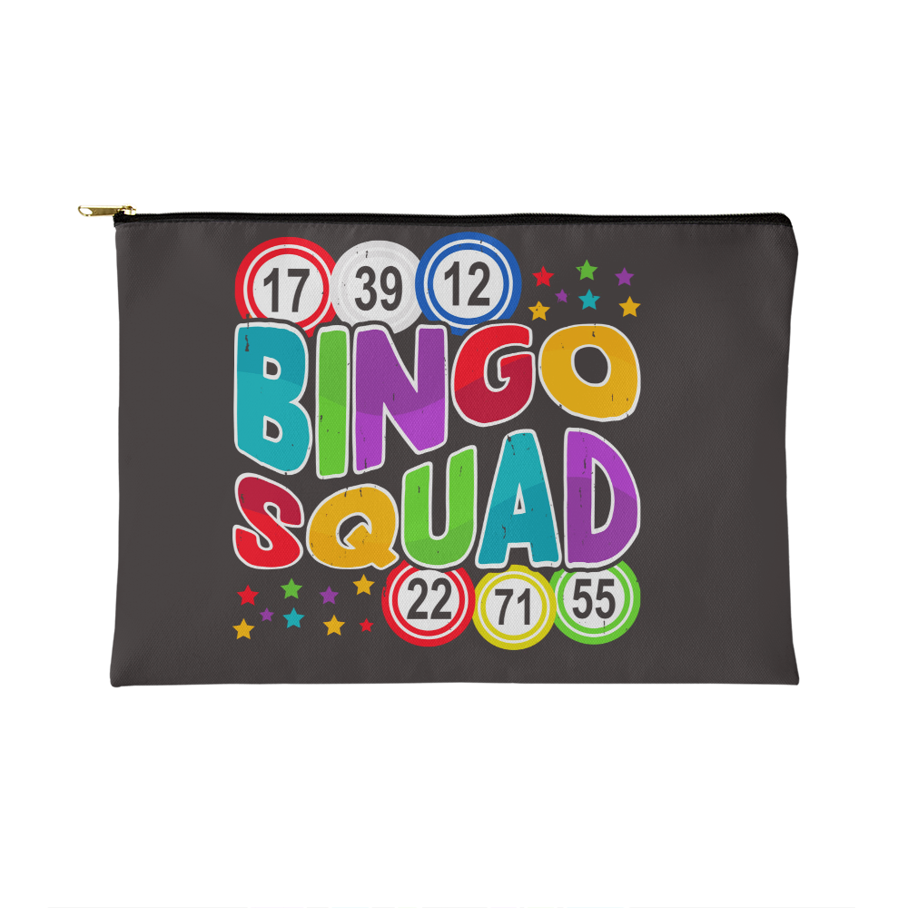Bingo Squad – Small Fabric Zippered Pouch – Gift for Her - Gift for Him
