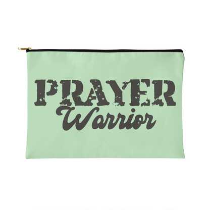 Prayer Warrior - Small Fabric Zippered Pouch - Gift for Her - Gift for Him