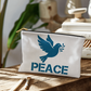 PEACE - Small Fabric Zippered Pouch - Gift for Her - Gift for Him
