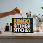 Bingo Time Bitches - Fabric Zippered Pouch Small - Gift for Her