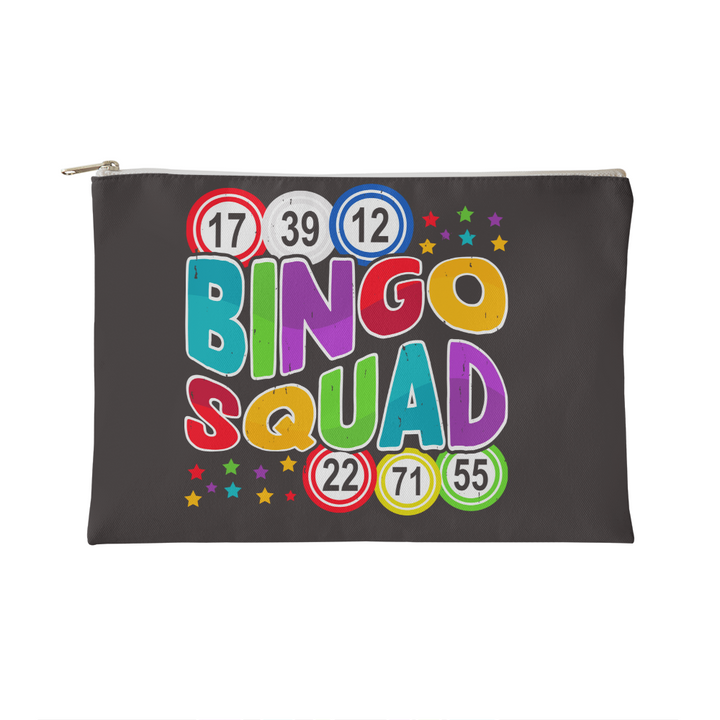 Bingo Squad – Small Fabric Zippered Pouch – Gift for Her - Gift for Him