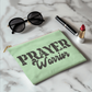 Prayer Warrior - Small Fabric Zippered Pouch - Gift for Her - Gift for Him