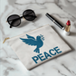 PEACE - Small Fabric Zippered Pouch - Gift for Her - Gift for Him