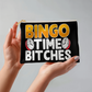 Bingo Time Bitches - Fabric Zippered Pouch Small - Gift for Her