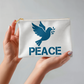 PEACE - Small Fabric Zippered Pouch - Gift for Her - Gift for Him