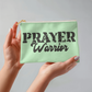 Prayer Warrior - Small Fabric Zippered Pouch - Gift for Her - Gift for Him