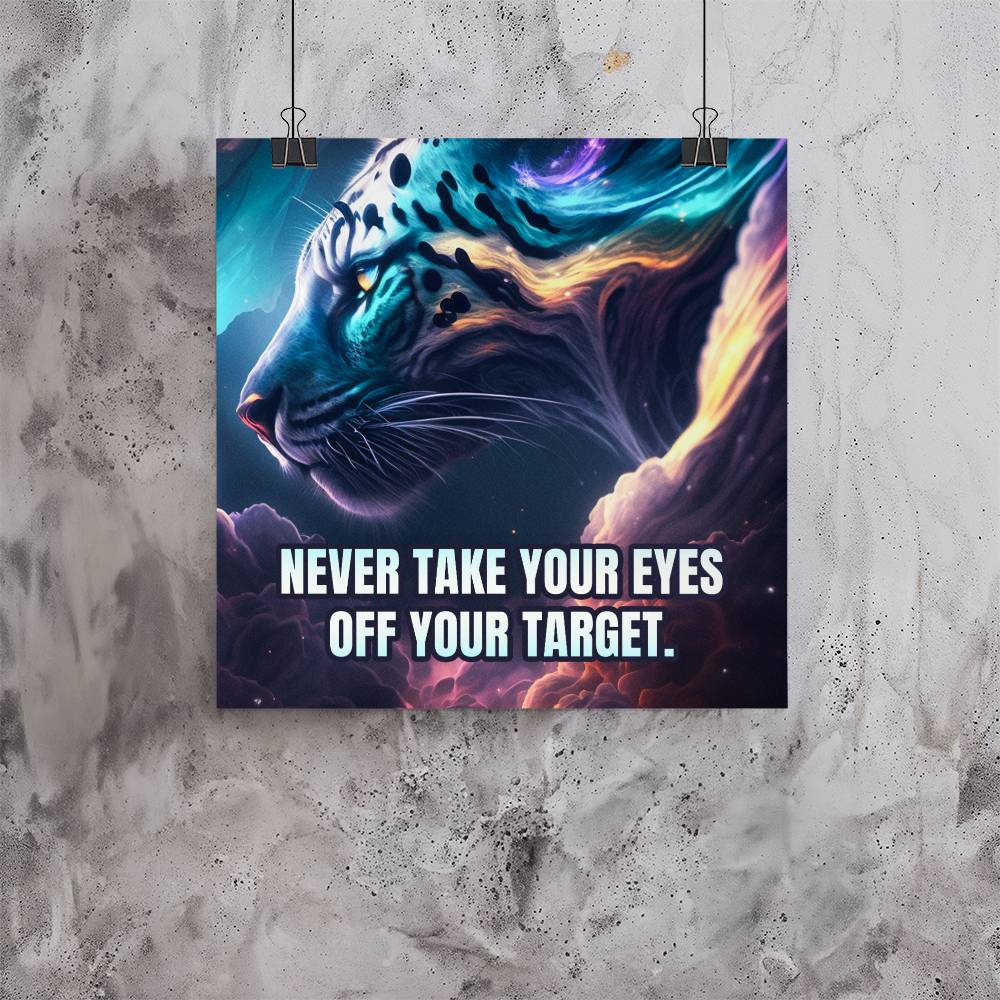 Never Take Your Eyes Off Your Target - High Gloss Poster (1:1) - Gift for Her - Gift for Him