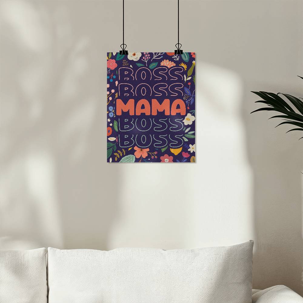 Mama Boss - Matte Poster (4:5) - Gift for Mom