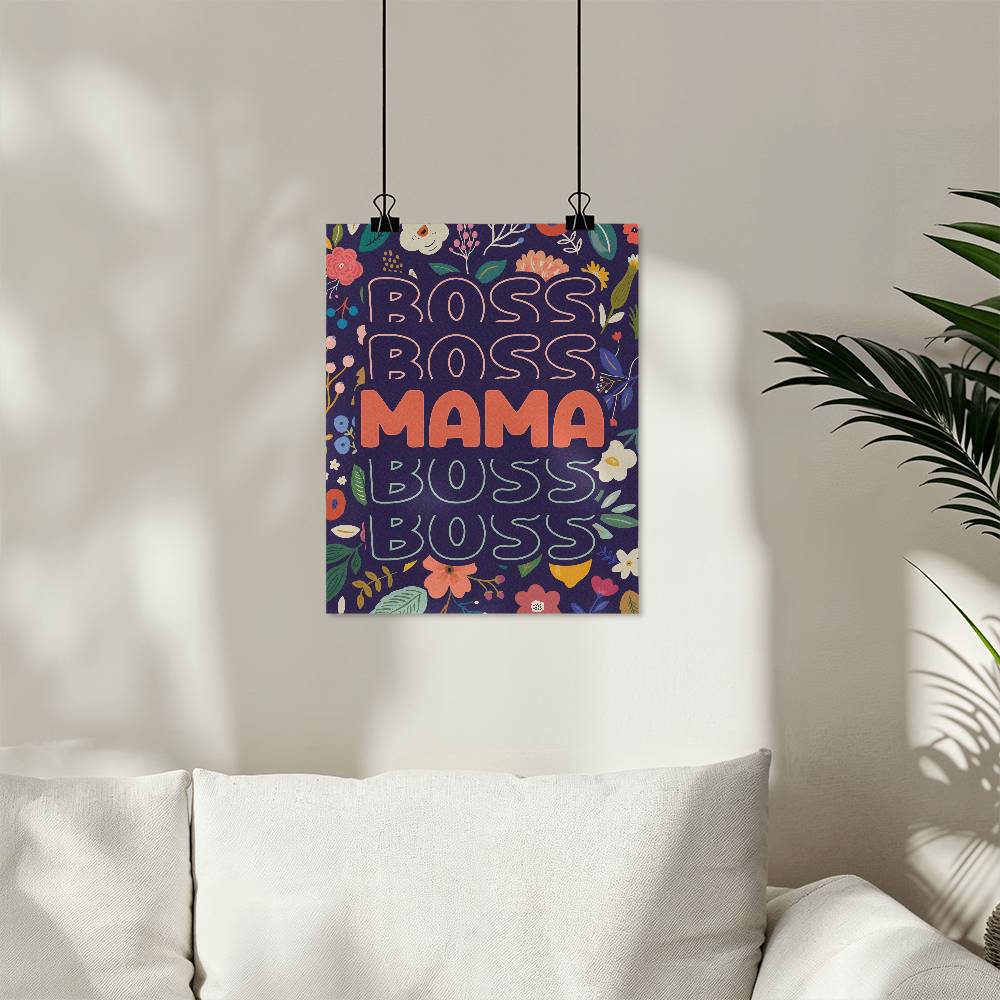 Mama Boss - Matte Poster (4:5) - Gift for Mom