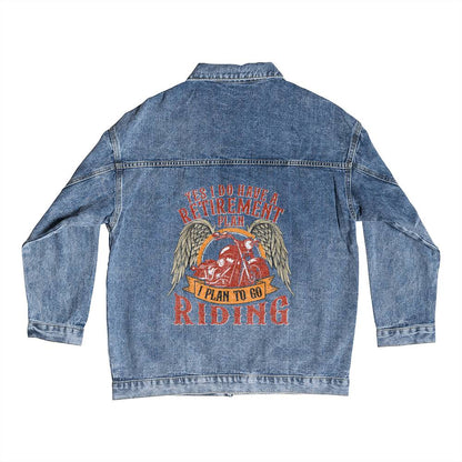 Yes I Do Have A Retirement Plan - Men's DTG Denim Jacket - Gift for Him