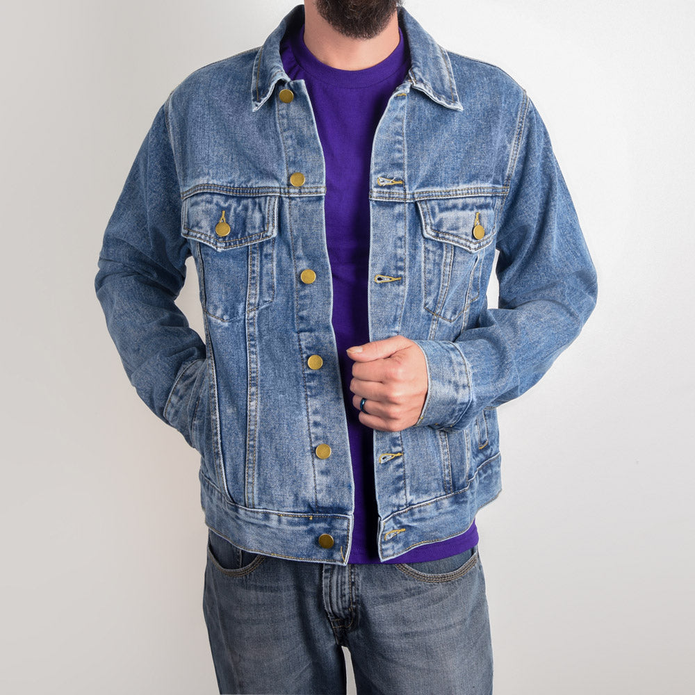 Keep The Faith - Men's DTG Denim Jacket - Gift for Him