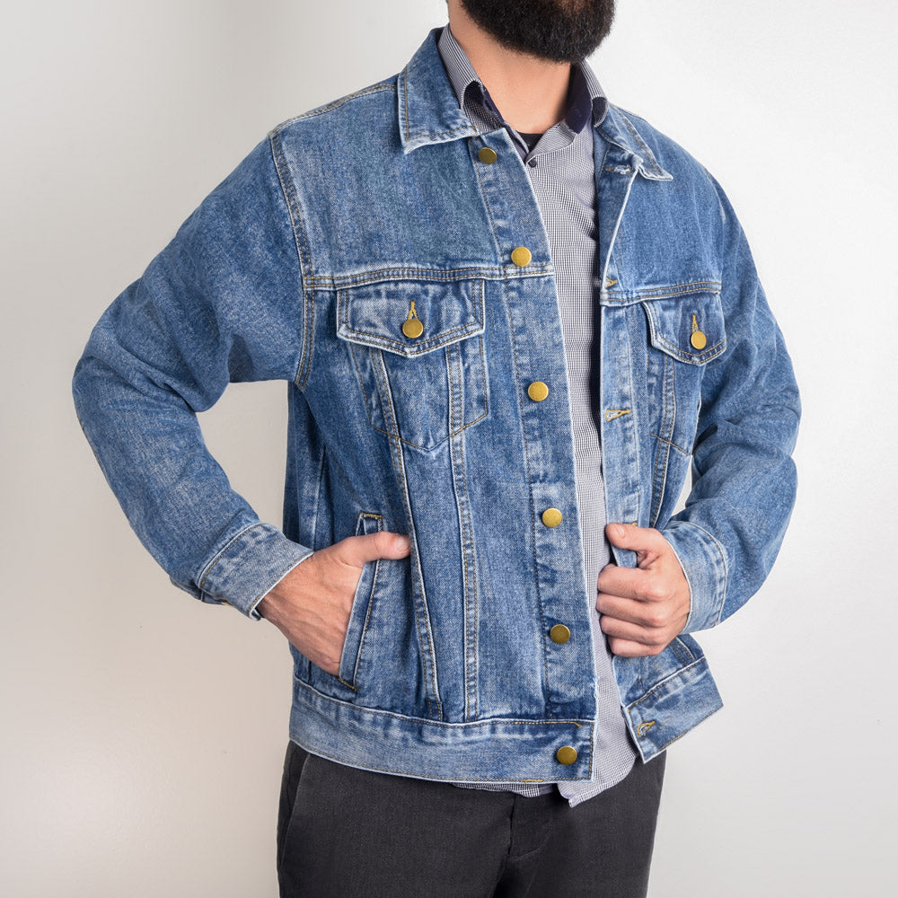 Keep The Faith - Men's DTG Denim Jacket - Gift for Him