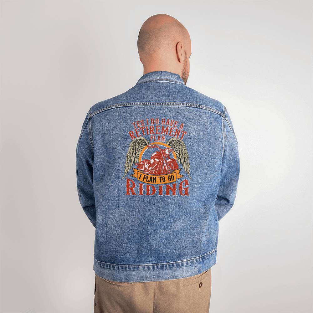 Yes I Do Have A Retirement Plan - Men's DTG Denim Jacket - Gift for Him