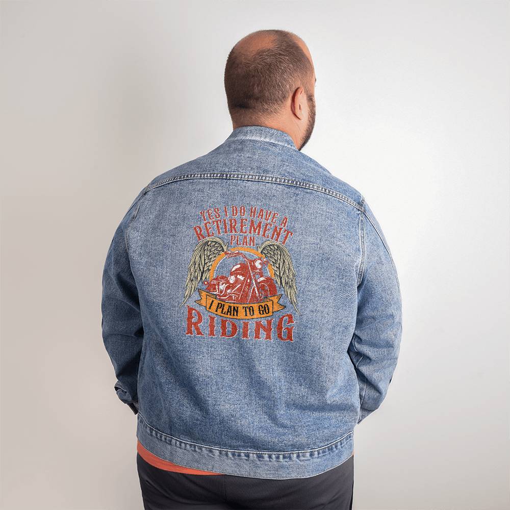 Yes I Do Have A Retirement Plan - Men's DTG Denim Jacket - Gift for Him