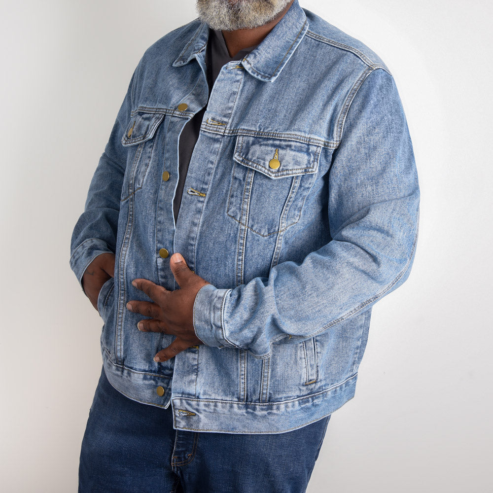 Keep The Faith - Men's DTG Denim Jacket - Gift for Him
