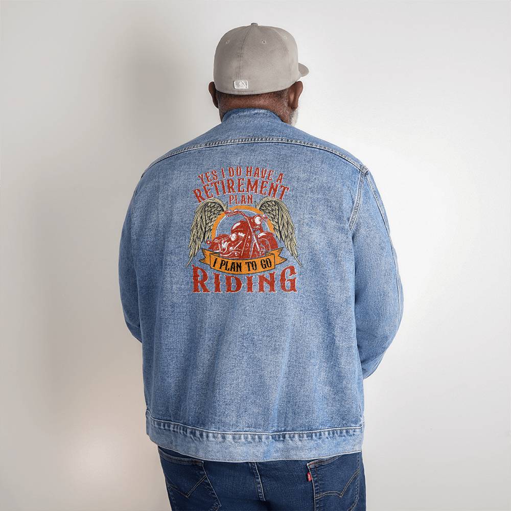 Yes I Do Have A Retirement Plan - Men's DTG Denim Jacket - Gift for Him