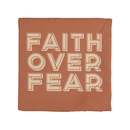 Faith Over Fear (Cream) - Classic Pillow Cover - Gift for Her - Gift for Him
