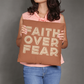 Faith Over Fear (Cream) - Classic Pillow Cover - Gift for Her - Gift for Him