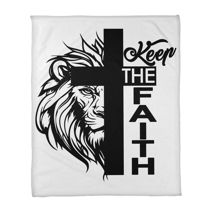 Keep The Faith Coral Fleece Blanket – Gift for Her - Gift for Him