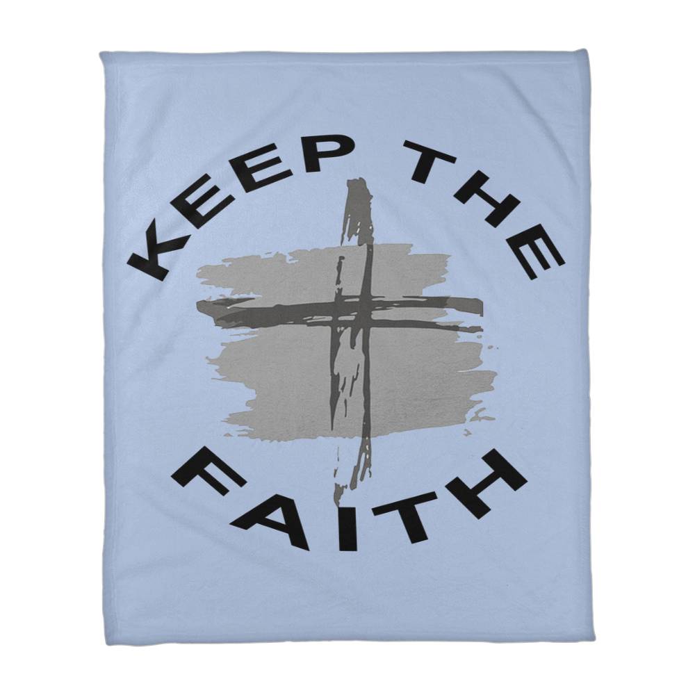 Keep The Faith Coral Fleece Blanket – Gift for Her - Gift for Him