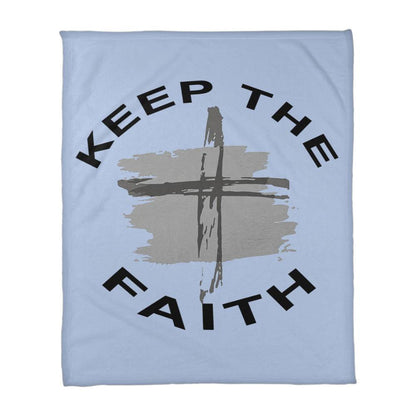 Keep The Faith Coral Fleece Blanket – Gift for Her - Gift for Him