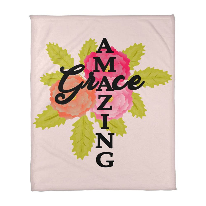 Amazing Grace Coral Fleece Blanket – Gift for Her