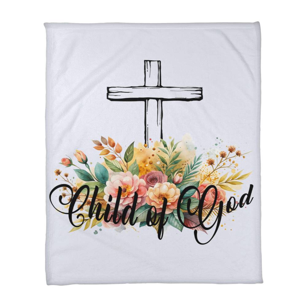 Child Of God - Coral Fleece Blanket (3:4) - Gift for Her