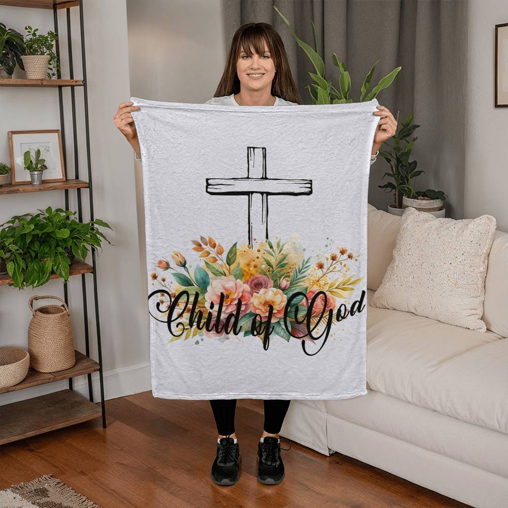 Child Of God - Coral Fleece Blanket (3:4) - Gift for Her